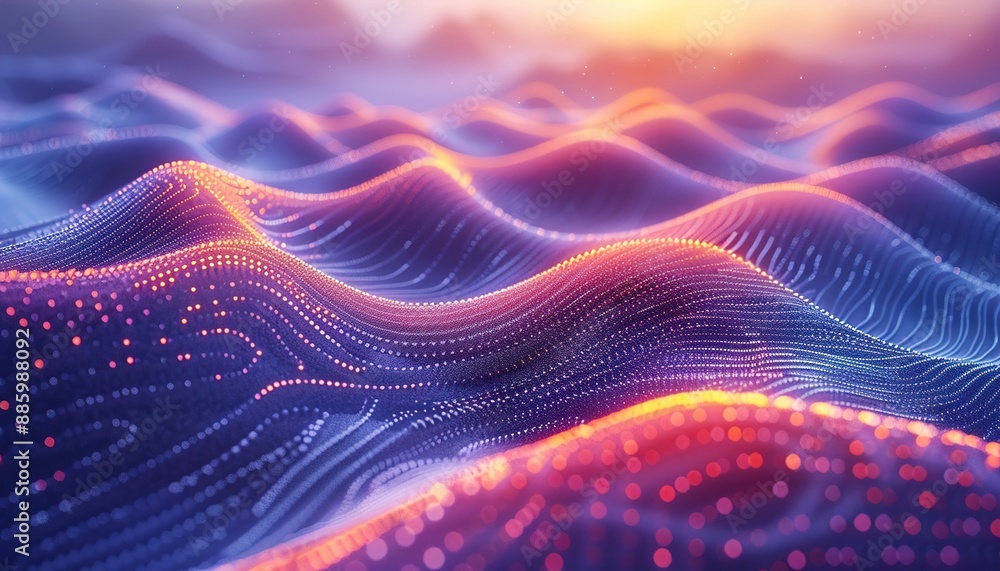 Abstract 3d render, iridescent background design Abstract 3d render, iridescent background design