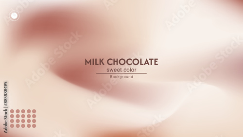 Soft milk chocolate abstract combination background. Minimalist pastel color design.