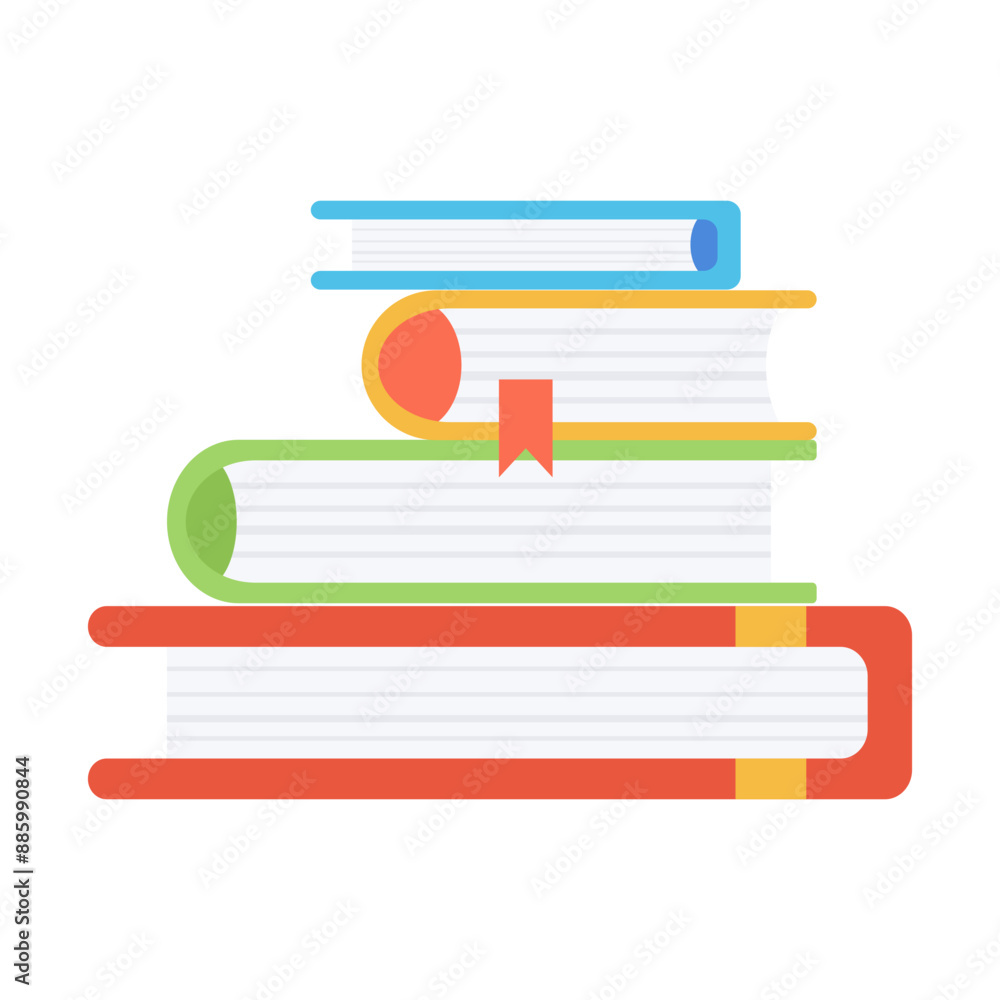 Educational Reading Book Clipart. Isolated Flat Vector Illustration. Educational Reading Book Clipart. Isolated Flat Vector Illustration.