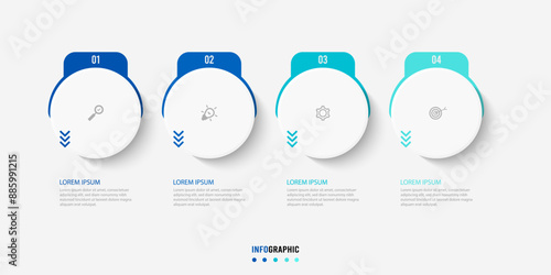 Business data visualization. Process chart. Abstract elements of graph, diagram with steps, options, parts or processes. Vector business template for presentation. Creative concept for infographic.
