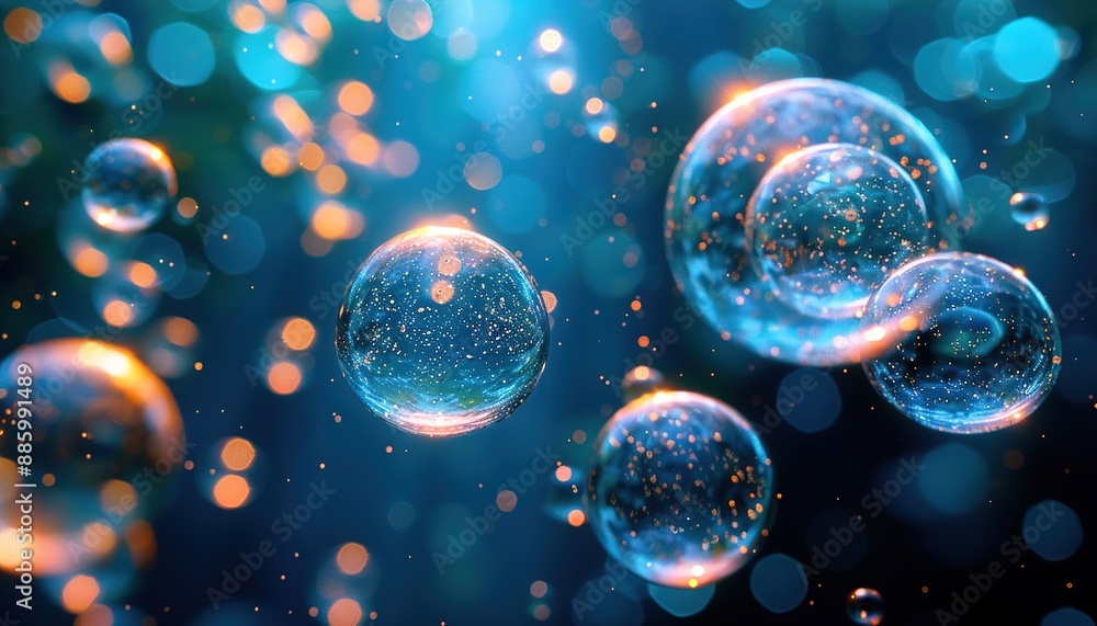 Abstract 3d render, liquid bubbles Abstract 3d render, liquid bubbles