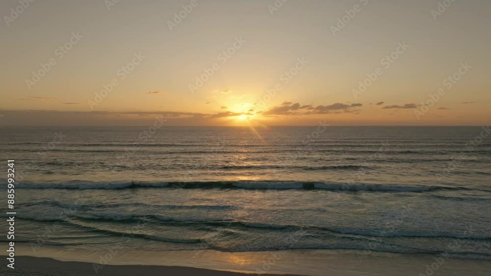 Sunset drone shot of the beautiful beach Noordhoek near Cape Town Sunset drone shot of the beautiful beach Noordhoek near Cape Town