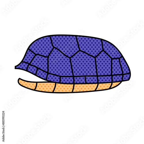 tortoise shell halftone hand drawn  color vector illustration