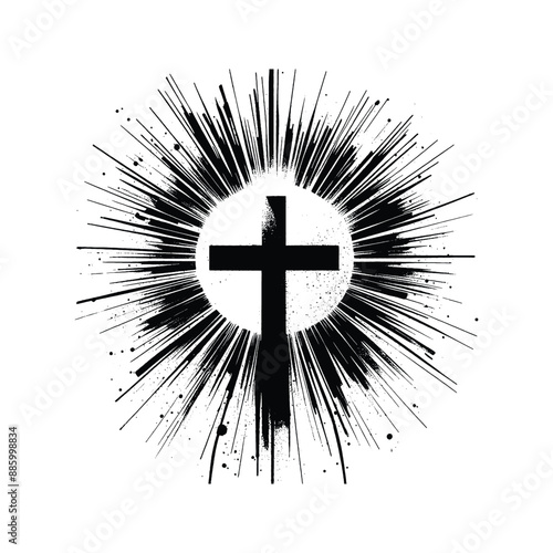 Cross and Light Visualize rays of light emanating from the cross