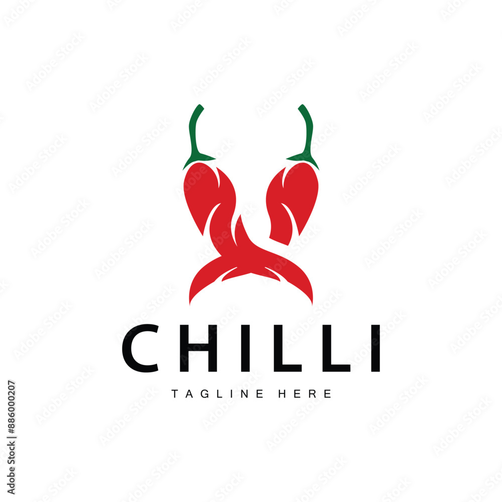 Hot Chili Peppers Logo Farm Garden Design Simple Illustration Symbol Template Hot Chili Peppers Logo Farm Garden Design Simple Illustration Symbol Template