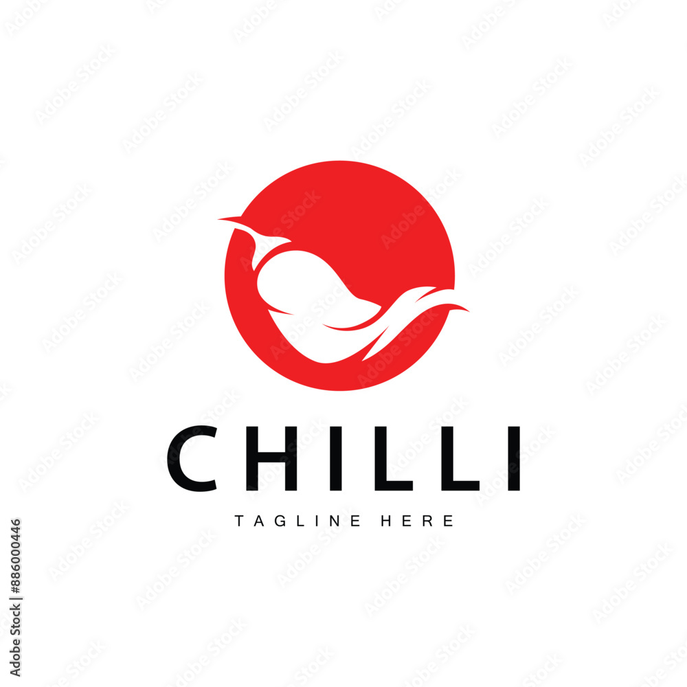 Hot Chili Peppers Logo Farm Garden Design Simple Illustration Symbol Template Hot Chili Peppers Logo Farm Garden Design Simple Illustration Symbol Template
