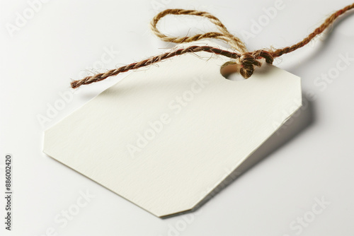 a blank tag with t Shirt in white background 