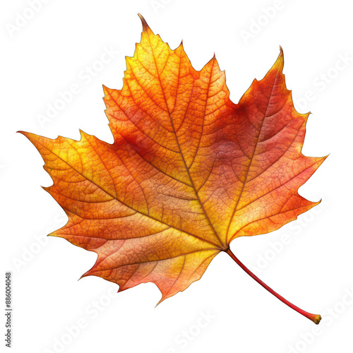 Wallpaper Mural Autumn leaf isolated on transparent background Torontodigital.ca