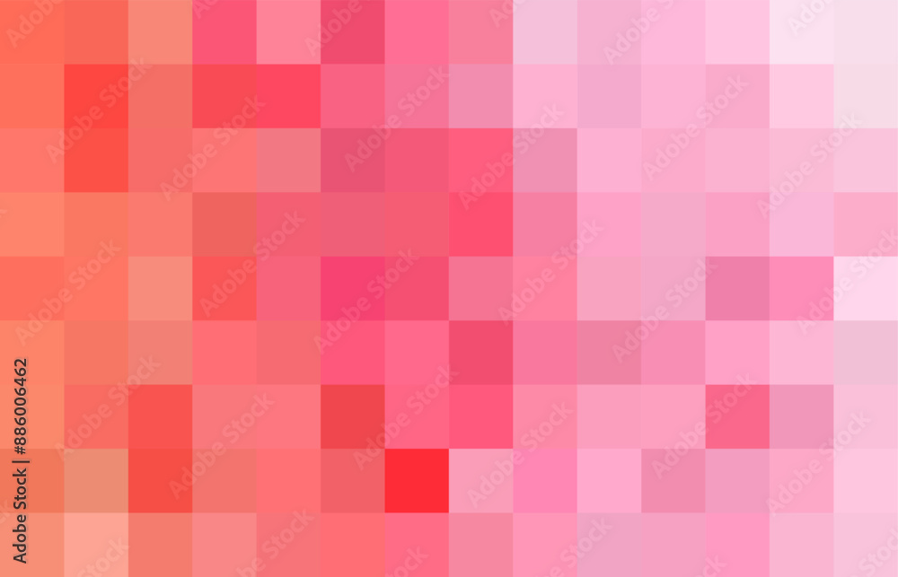 Red and pink mosaic pixel background. Gradient abstract tile background. Artistic puzzle background. Red and pink mosaic pixel background. Gradient abstract tile background. Artistic puzzle background.