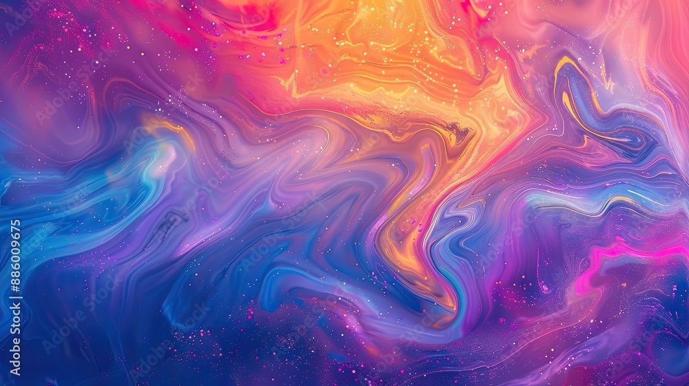 Iridescent wallpaper flat design top view fantasy theme cartoon drawing Complementary Color Scheme Iridescent wallpaper flat design top view fantasy theme cartoon drawing Complementary Color Scheme