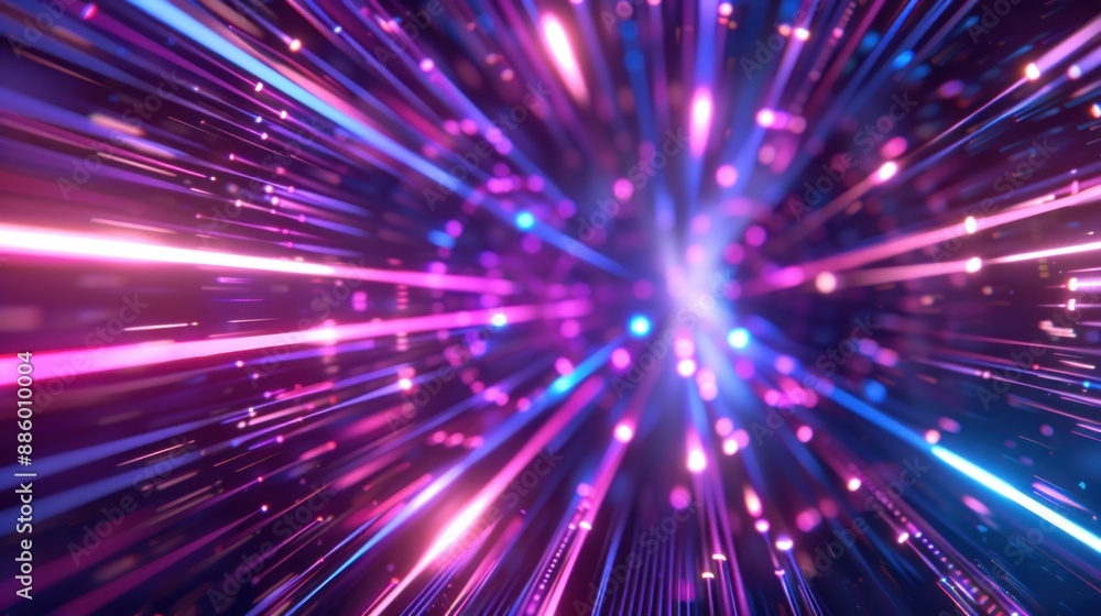 Abstract Neon Lights Burst Abstract Neon Lights Burst