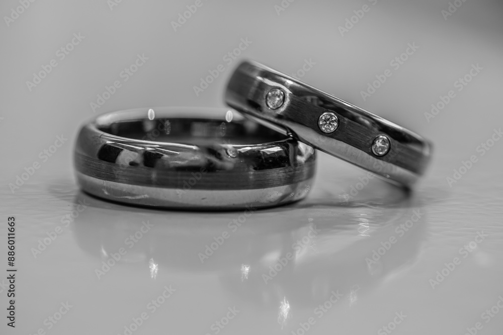 a pair of rings to symbolize the eternity of true love 