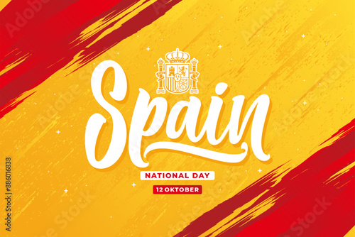 spain lettering background vector design