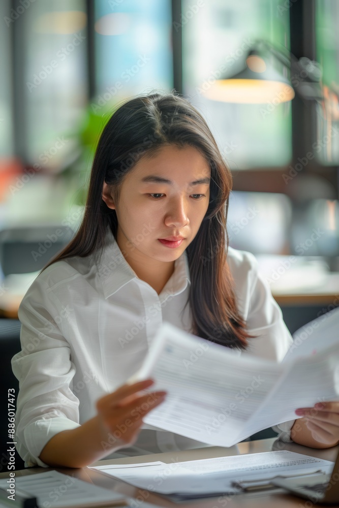 Professional Photography of young Asian CEO reviewing new product prototypes, Generative AI Professional Photography of young Asian CEO reviewing new product prototypes, Generative AI