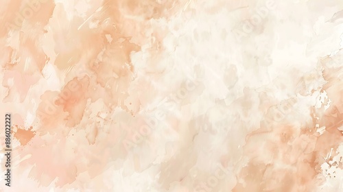 Pale peach background with a delicate watercolor wash, elegant, subtle, design