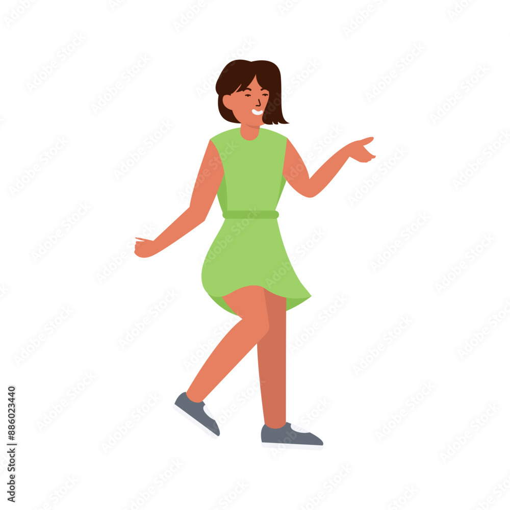 People Dancing Character Isolated on White Background. Flat Vector Illustration People Dancing Character Isolated on White Background. Flat Vector Illustration