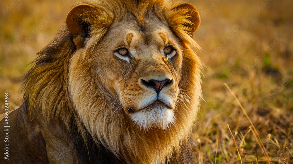 Fake Lion CGI Strong Beautiful Big cat Fur Fake Lion CGI Strong Beautiful Big cat Fur