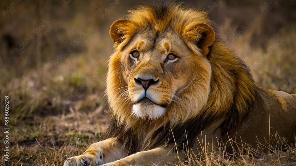 Fake Lion CGI Strong Beautiful Big cat Fur Fake Lion CGI Strong Beautiful Big cat Fur
