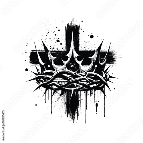 Crown and Cross, Combine the crown of thorns with the cross