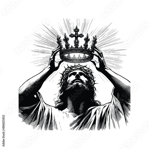 Crown of Glory Capture Jesus placing a radiant crown on a believers head