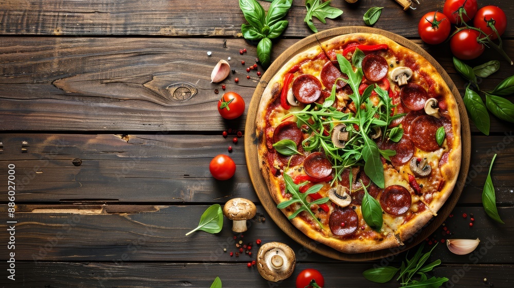 Homemade Pizza with Fresh Ingredients