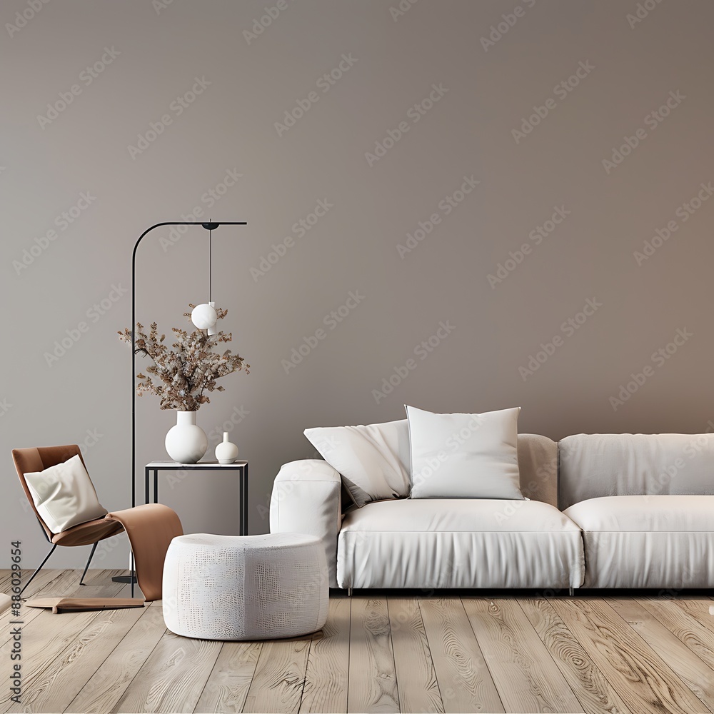 Modern home interior design incorporating sustainable and eco-friendly elements