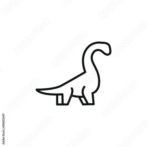 Brontosaurus icon. Simple brontosaurus icon for social media, app, and web design. Vector illustration