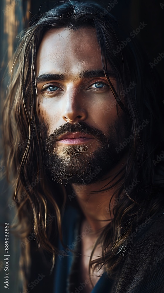 Jesus looking at camera portrait shot, divine, spirituality, religion Jesus looking at camera portrait shot, divine, spirituality, religion