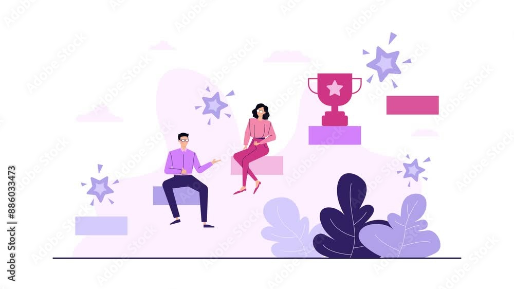 success teamwork to progress and success together company growth illustration business animated video success teamwork to progress and success together company growth illustration business animated video