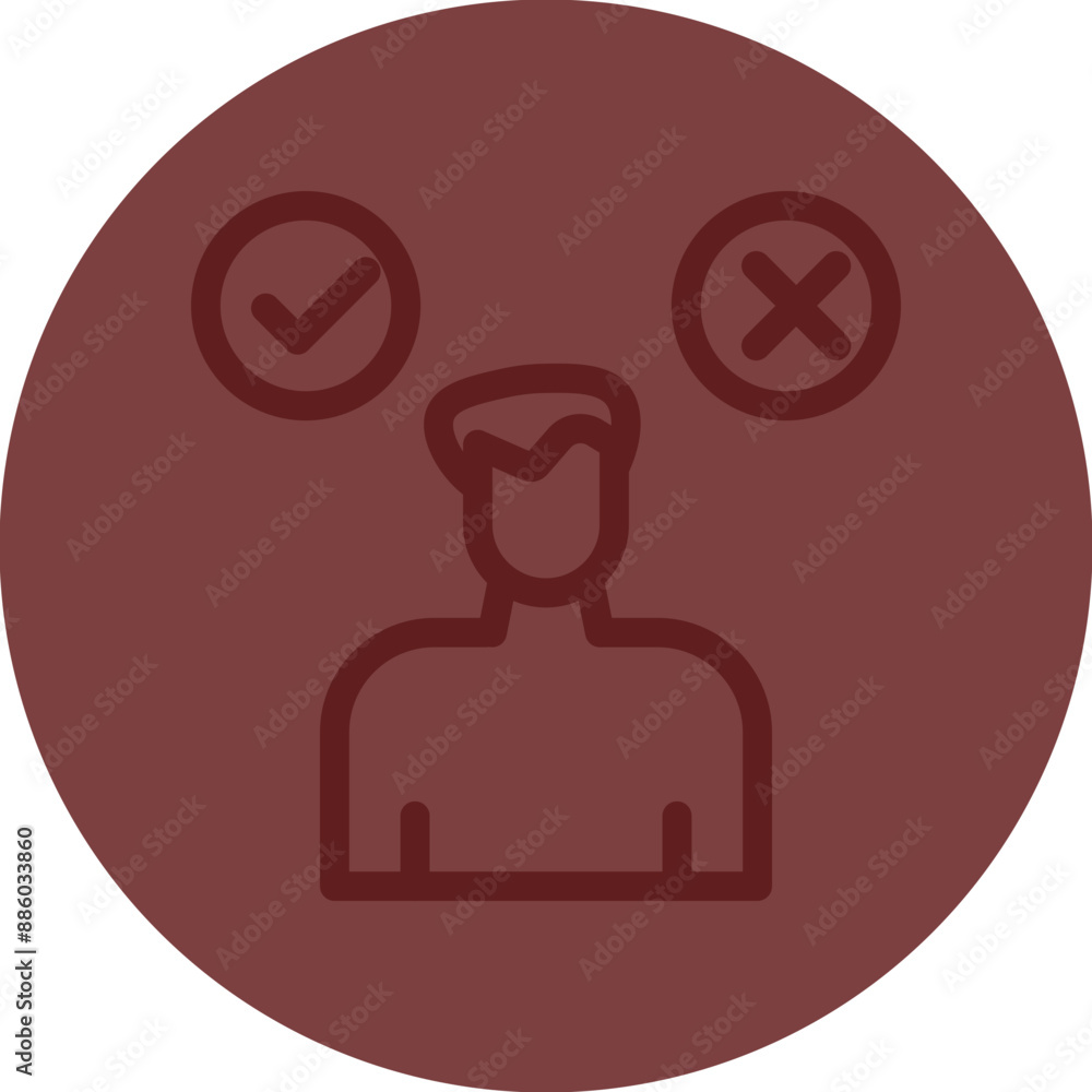 Decision Making Vector Line Maroon Circle Maroon Decision Making Vector Line Maroon Circle Maroon