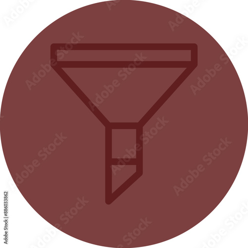 Filter Vector Line Maroon Circle Maroon