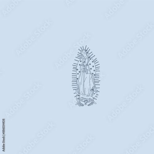 THESE HIGH QUALITY MOTHER MARIA VECTOR FOR USING VARIOUS TYPES OF DESIGN WORKS LIKE T-SHIRT, LOGO, TATTOO AND HOME WALL DESIGN