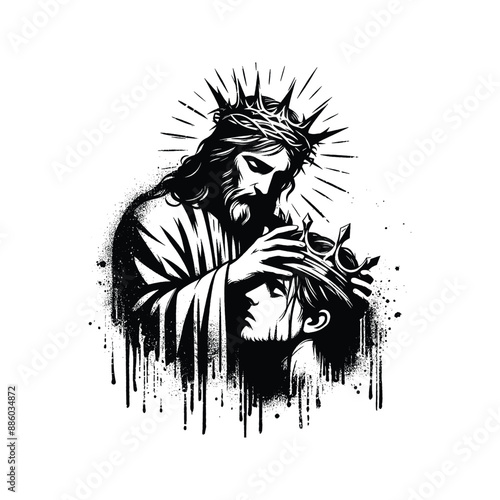 Crown of Life Illustrate Jesus placing a crown on a faithful believers head