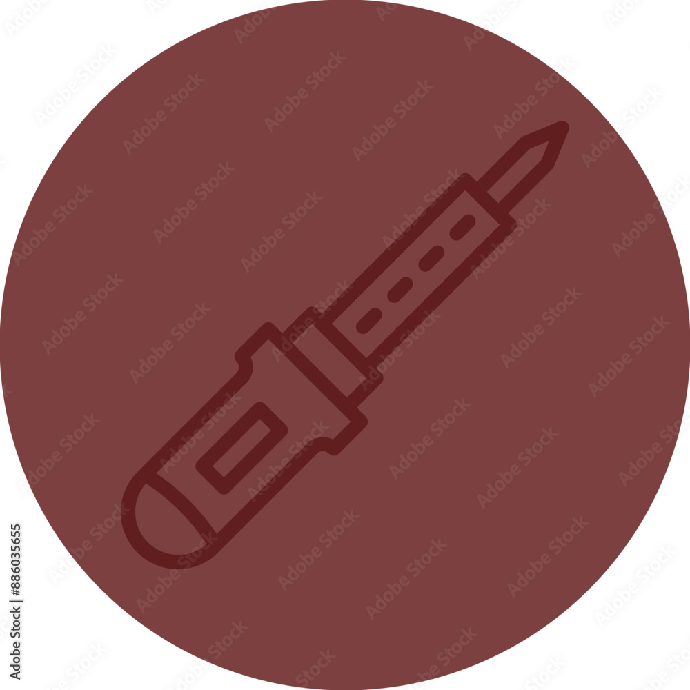 Soldering Iron Vector Line Maroon Circle Maroon Soldering Iron Vector Line Maroon Circle Maroon