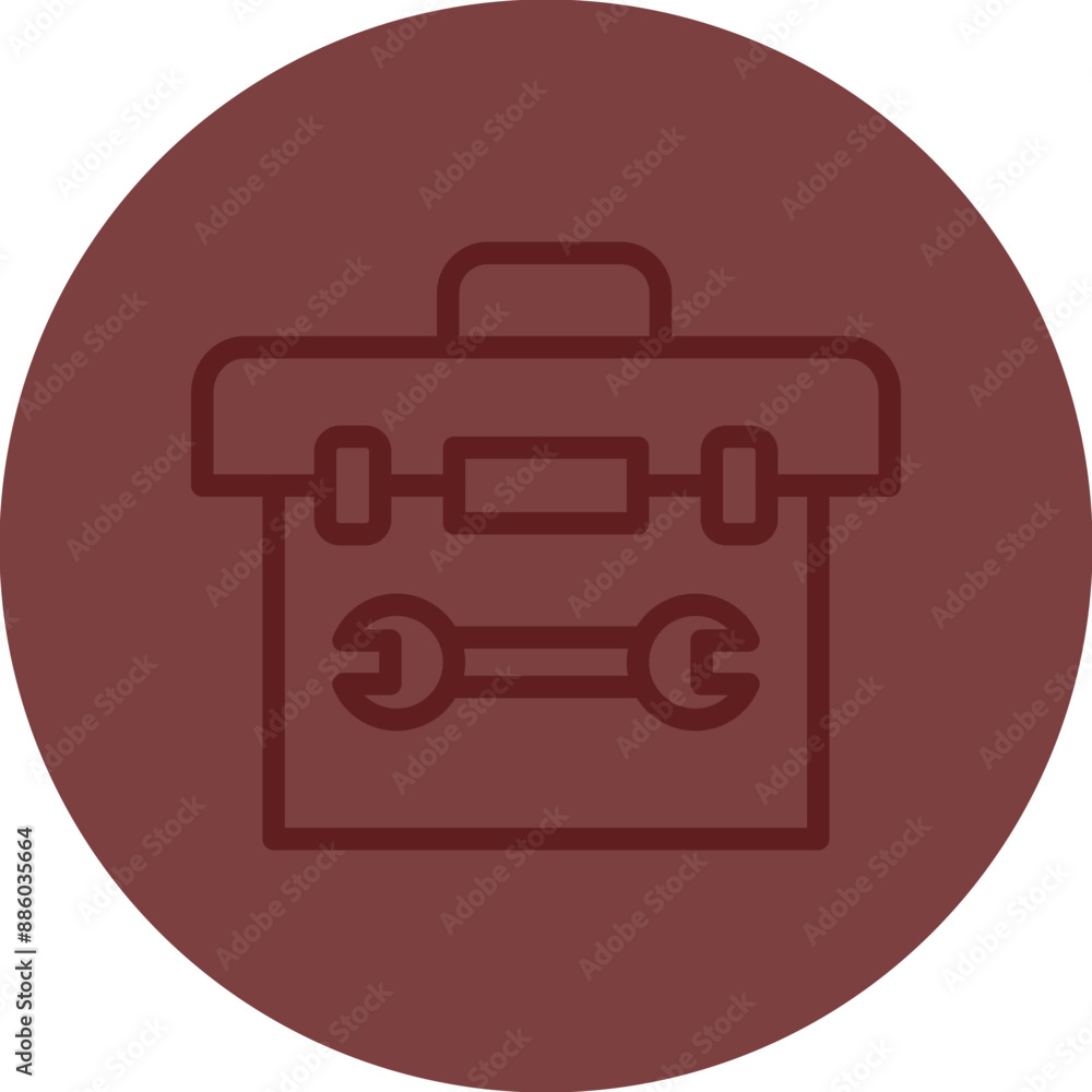 Toolboxes Vector Line Maroon Circle Maroon Toolboxes Vector Line Maroon Circle Maroon