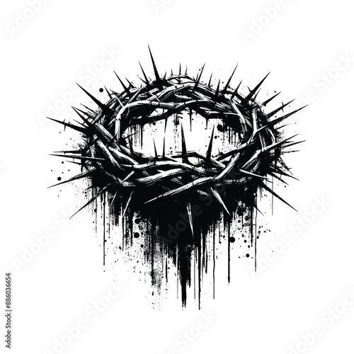 Crown of Thorns Illustrate the crown of thorns placed on Jesus head