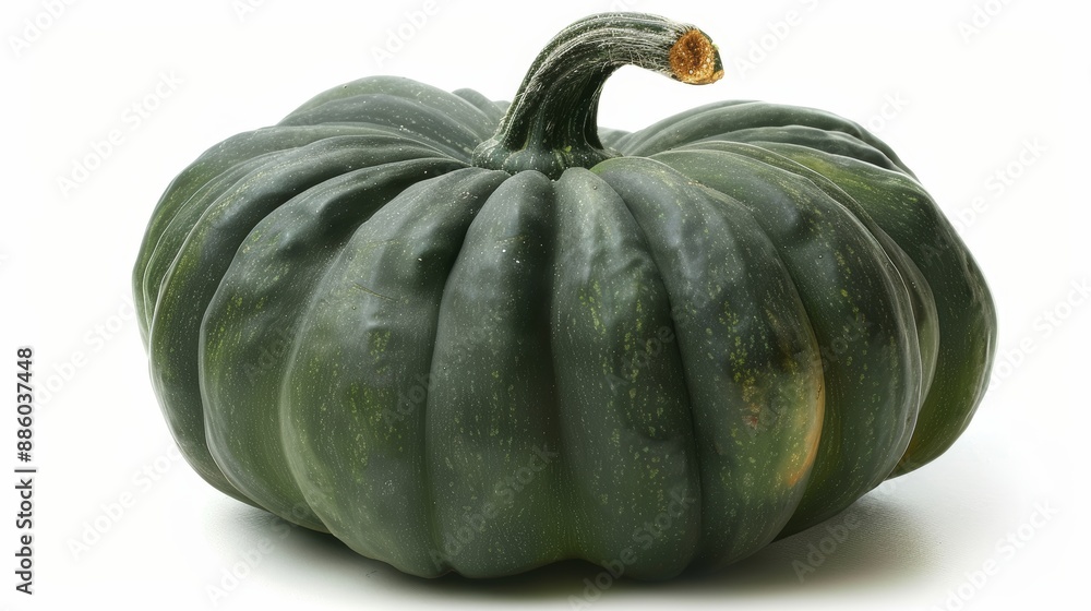 Studio close up of acorn squash isolated on white background with light shadow Studio close up of acorn squash isolated on white background with light shadow