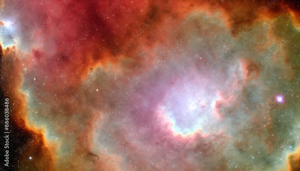 Fototapeta premium Cosmic Nebula with Stars and Gas Clouds.