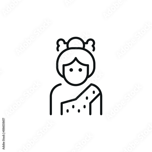 Cavewoman icon. Simple cavewoman icon for social media, app, and web design. Vector illustration.