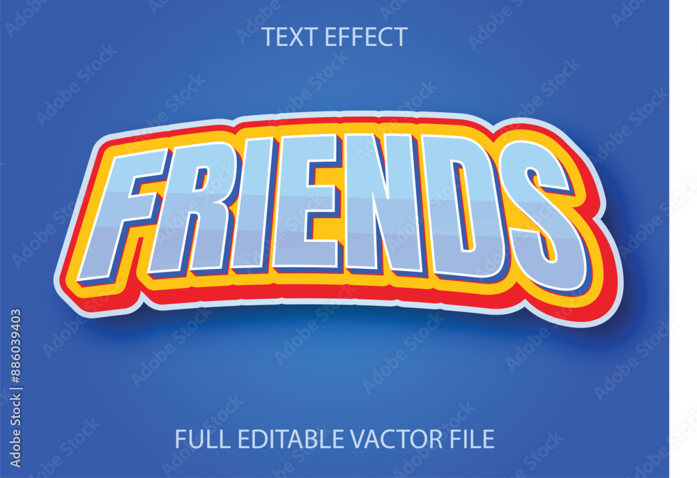 Friends 3d text effect for celebrating friendship day Friends 3d text effect for celebrating friendship day