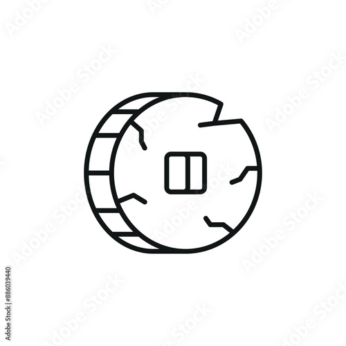 Stone Wheel icon. Simple stone wheel icon for social media, app, and web design. Vector illustration