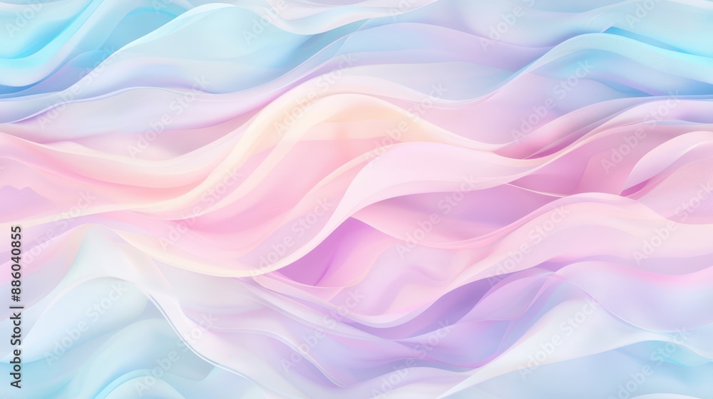 Soft pastel waves in a delicate mix of pink, blue, and white, creating a serene and dreamy background. Seamless pattern ideal for calm and soothing projects. Soft pastel waves in a delicate mix of pink, blue, and white, creating a serene and dreamy background. Seamless pattern ideal for calm and soothing projects.