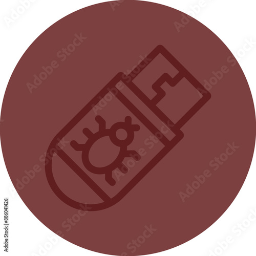 Boot Sector Vector Line Maroon Circle Maroon