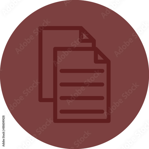 Duplicate Vector Line Maroon Circle Maroon