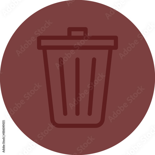 Delete Data Vector Line Maroon Circle Maroon