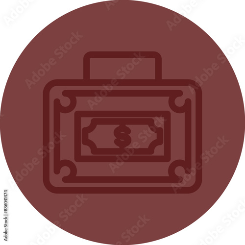 Money Laundering Vector Line Maroon Circle Maroon