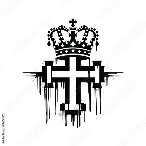 Crown of Victory Illustrate Jesus placing a laurel wreath on a faithful warrior