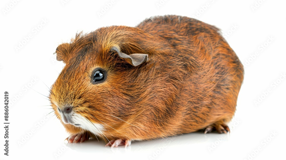 Brown guinea pig isolated on white Brown guinea pig isolated on white
