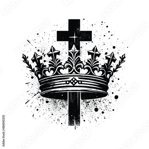 Crown of Victory Illustrate Jesus placing a laurel wreath on a faithful warrior