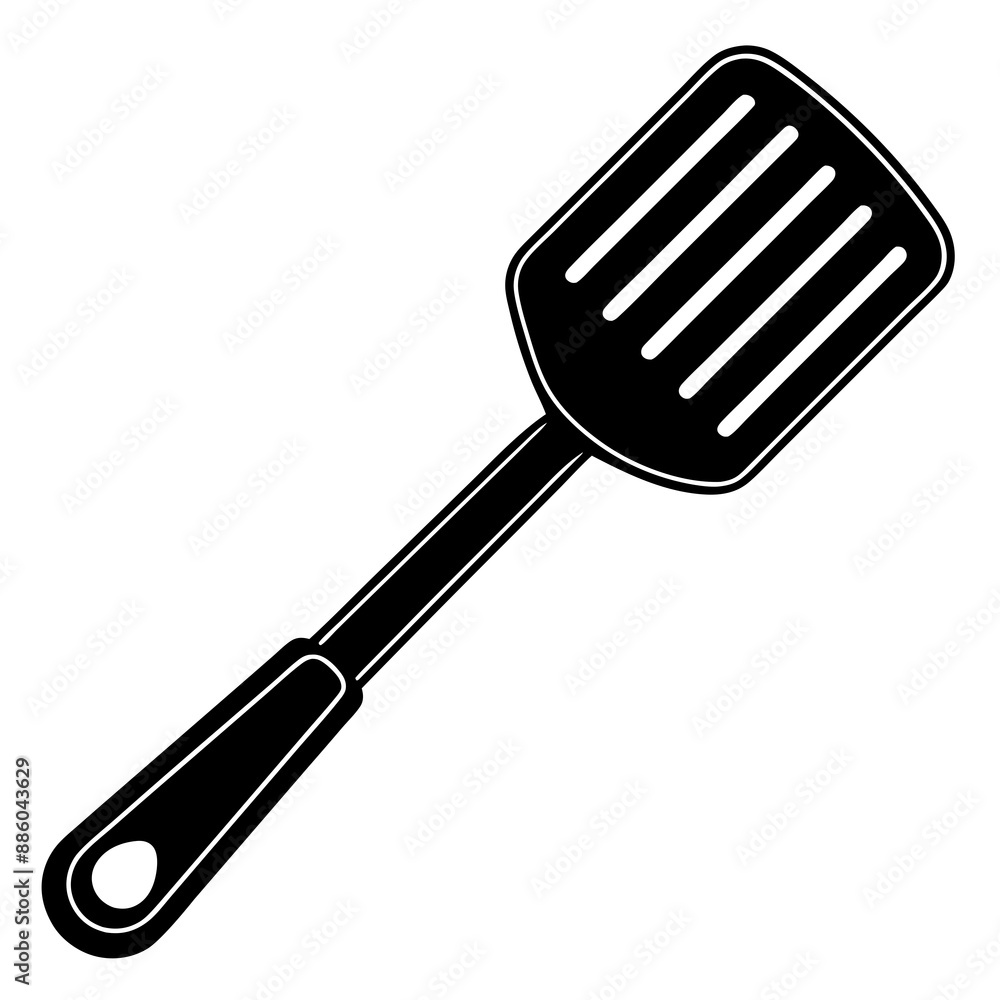Simple spatula silhouette vector art illustration Simple spatula silhouette vector art illustration